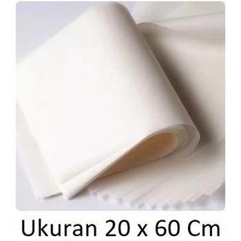 Jual Terlaris 20X60 Cm 50 Lbr Kertas Roti Putih Wrapping Paper Bungkus ...