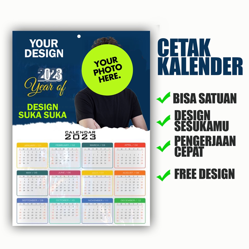 Jual Cetak Kalender Custom Satuan Design Suka Suka | Shopee Indonesia