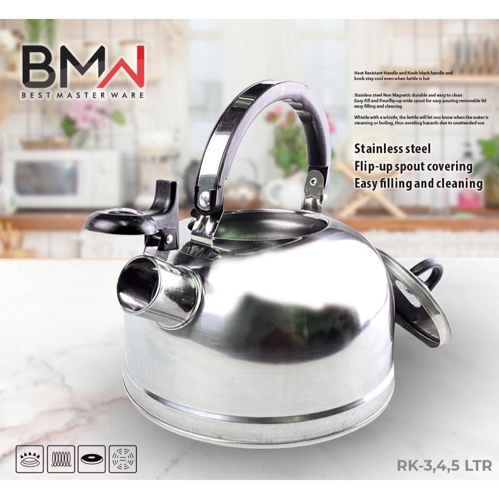 Jual Teko Siul 3 Liter Pemanas Air Minum 3000 ML Kettle Stainless ...