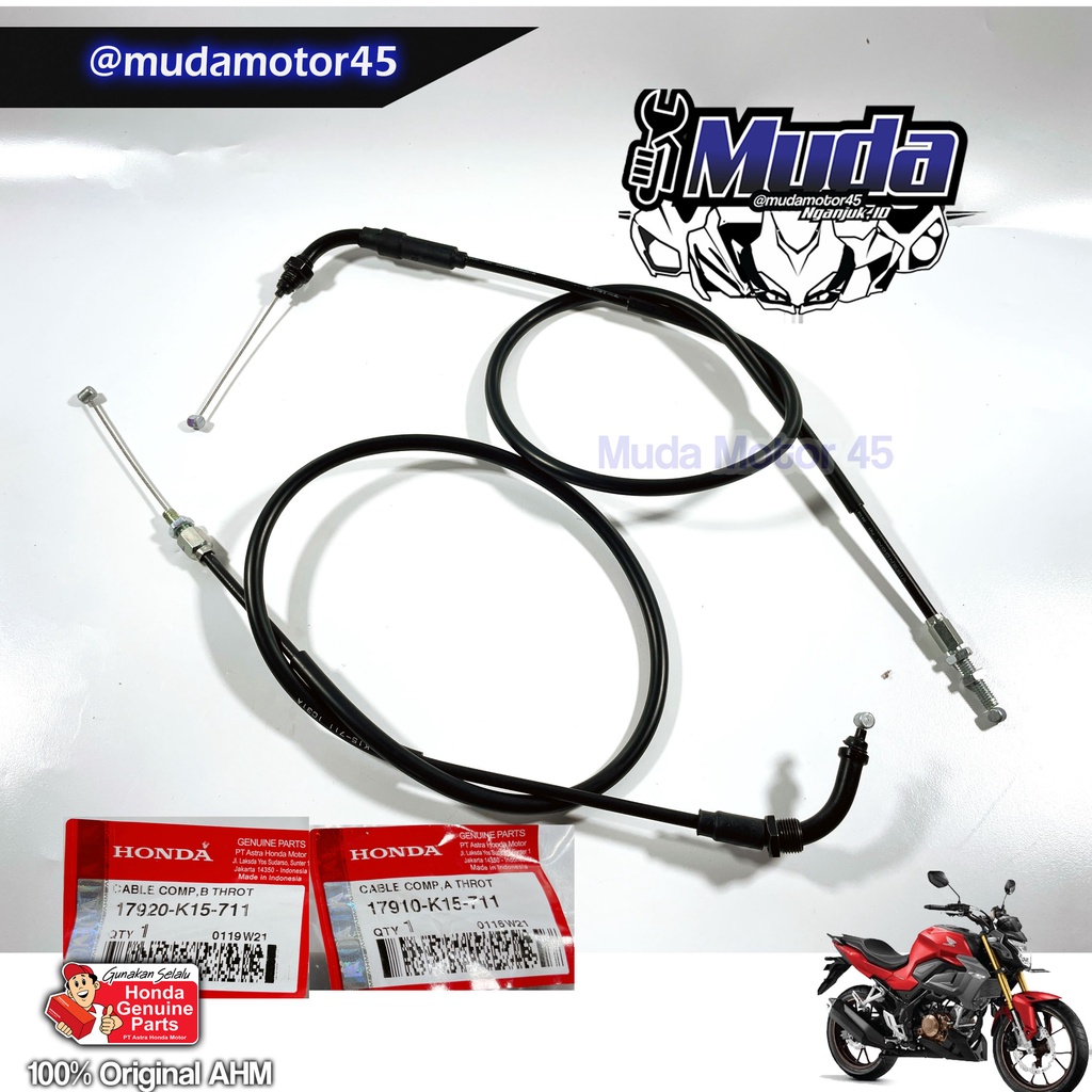 Jual KABEL GAS A DAN B ATAS BAWAH CB150R V4 K15P 2021 2022 17910-17920