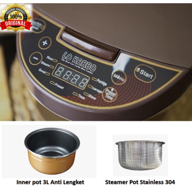 Jual LO KARBO Low Carb Rice Cooker - Low Carbo RiceCooker Rendah Gula ...