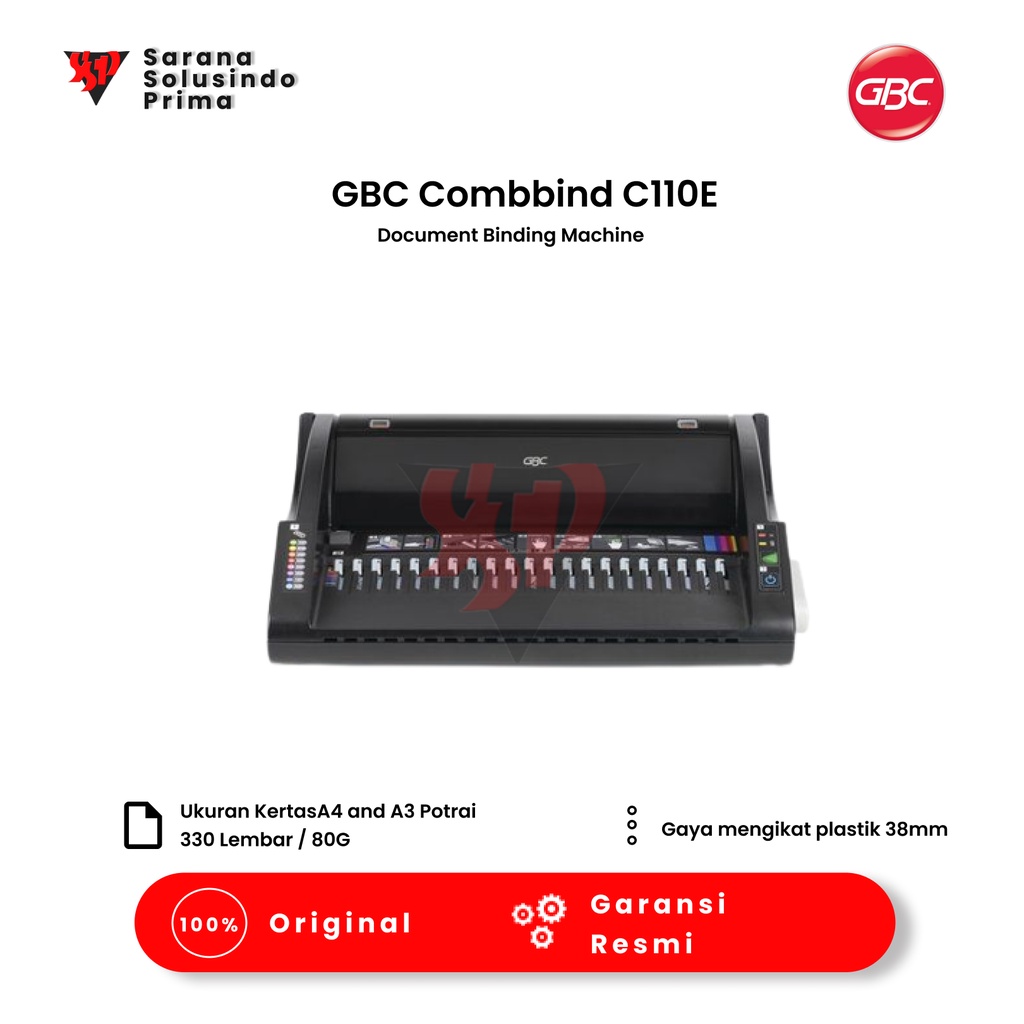 Jual Mesin Jilid Dokumen Listrik GBC Combbind C110E Bergaransi