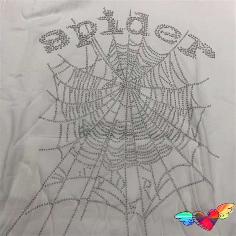 Jual 2022 Puff Cetak Putih Sp5der Hoodie Pria Wanita Web Grafis 1:1 ...