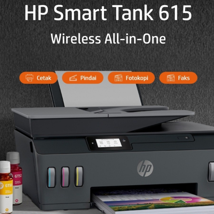 Jual Printer HP Smart tank 615 Print Scan Copy Fax Wireless | Shopee ...