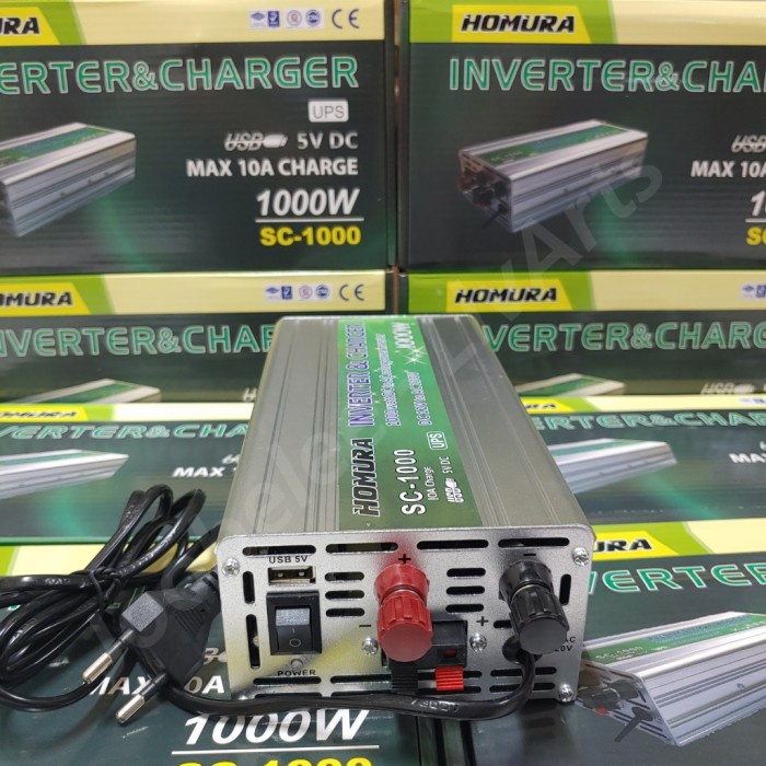 Jual Inverter 1000w plus Charger Aki 10a UPS Auto 12V ke 220V Power