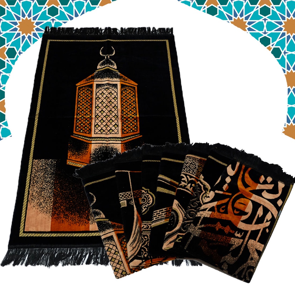 Sajadah KOHINOOR KISWAH BLACK Exclusive Sajadah Turkey Besar 70x110 cm