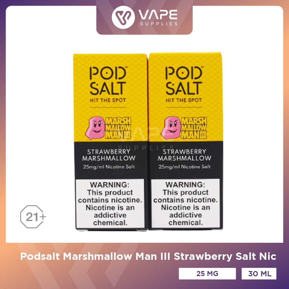 Jual Liquid Podsalt Marshmallow Man III Strawberry Salt Nic 30ML