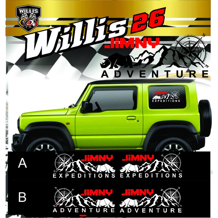 Jual Stiker Cutting Sticker Body Kaca Mobil Jeep Suzuki Jimny Badak ...