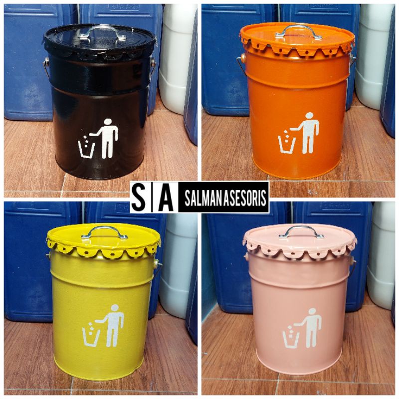 Jual Tong Ember Kaleng 25 Kg / 20 Liter Tempat Bakar Sampah | Shopee