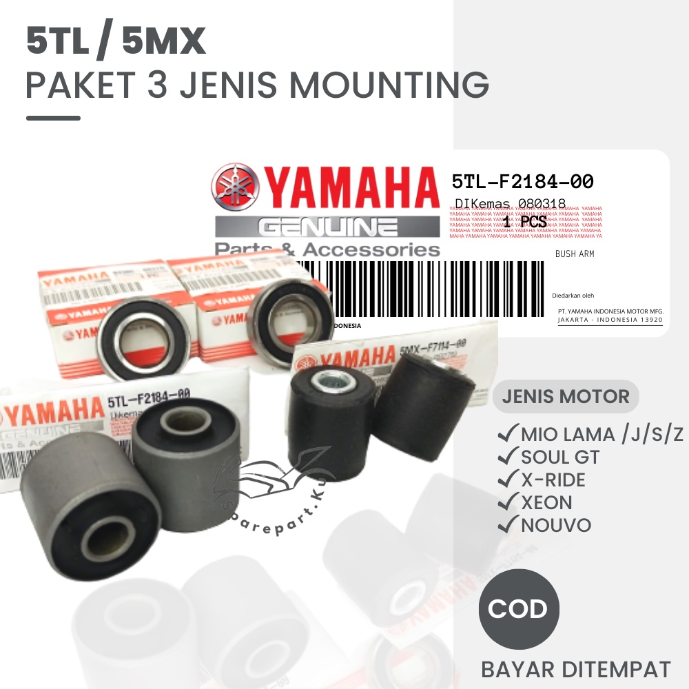 Jual (HEMAT) PAKET MONTING MIO SPORTY YAMAHA / 2PCS KARET MOUNTING