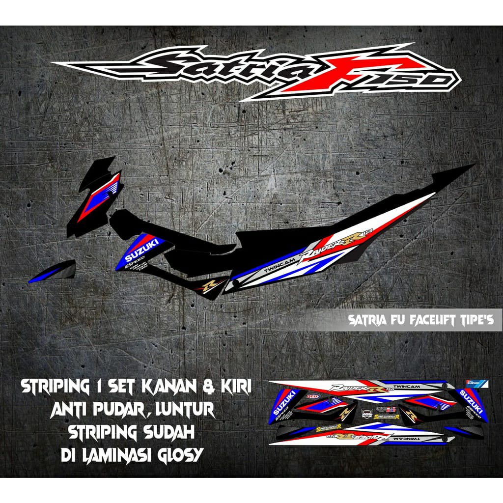 Jual STRIPING STICKER VARIASI MOTOR SUZUKI SATRIA FU TIPE S RAIDER ...