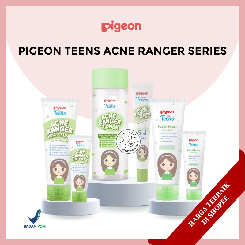 Jual Pigeon Teens Acne Ranger Gel 15ml Toner 95ml Moisturizer