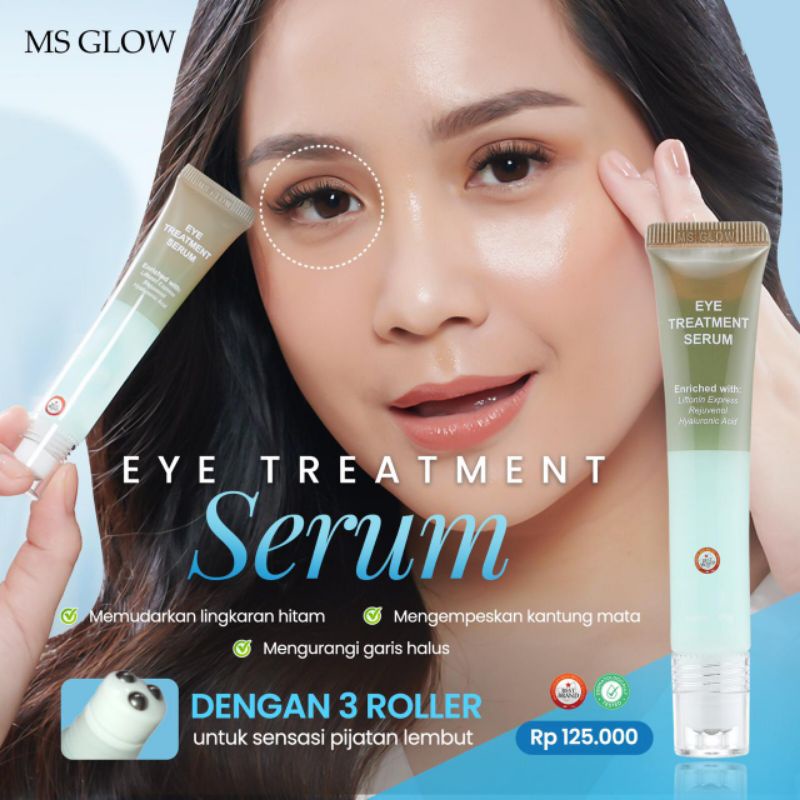 Jual Eye Treatment Serum Eye Bag Wrinkles dan Dark Circle Ms Glow 15 gr