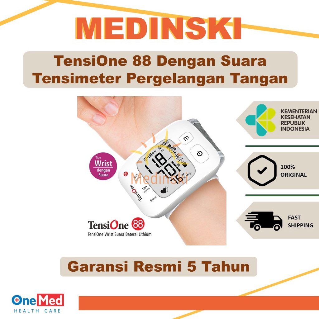 Jual TensiOne 88 Tensimeter Digital Pergelangan Tangan Wrist OneMed One ...