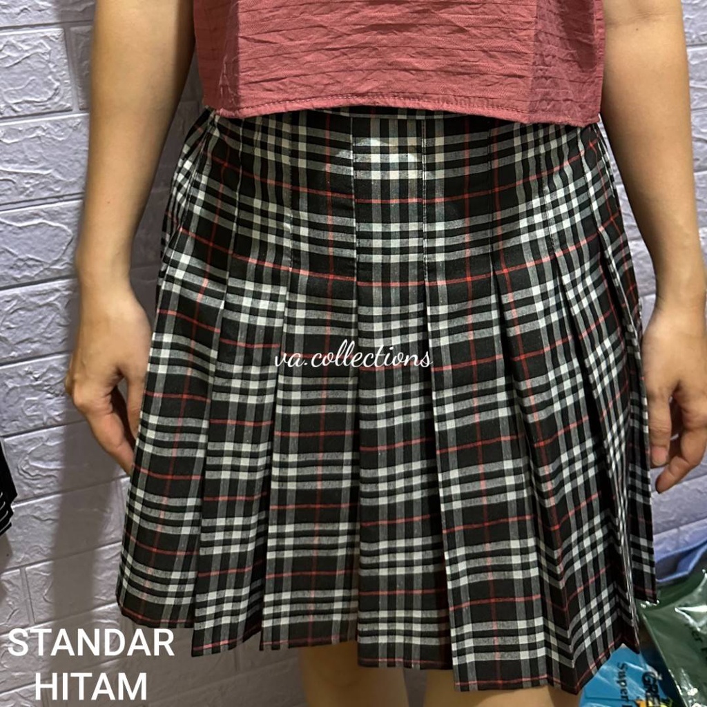 Jual ROK REMPEL KOTAK TARTAN ROK MINI KOREA TENNIS SKIRT ROK