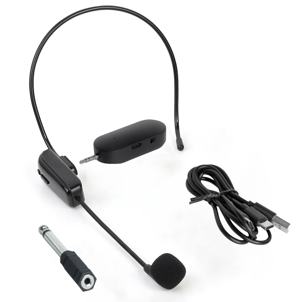 Jual Microphone AY Wireless Bluetooth Mic Clip On Head Imam Tarawih Mic