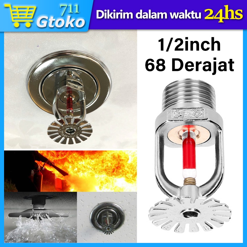 Jual Fire Sprinkler Pendent 1/2 Inch 68°C Brass Sprinkler Head | Shopee ...