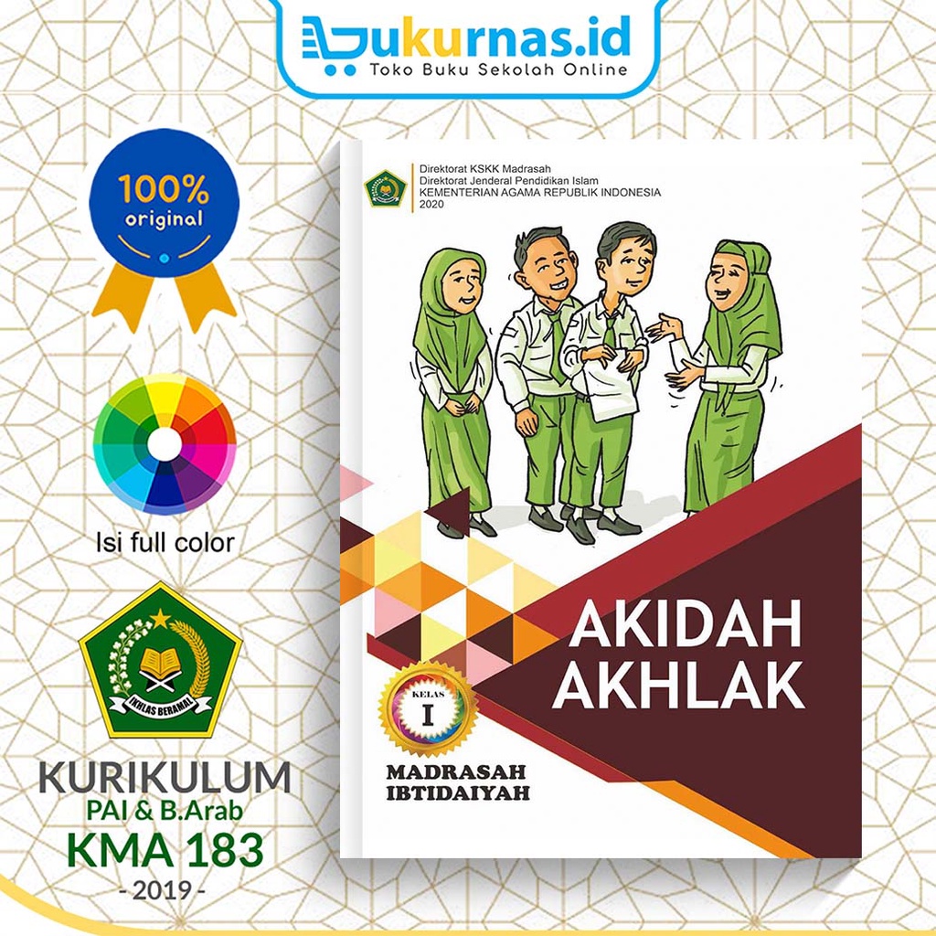 Jual Buku Siswa Akidah Akhlak Kelas 1 MI KEMENAG | Shopee Indonesia