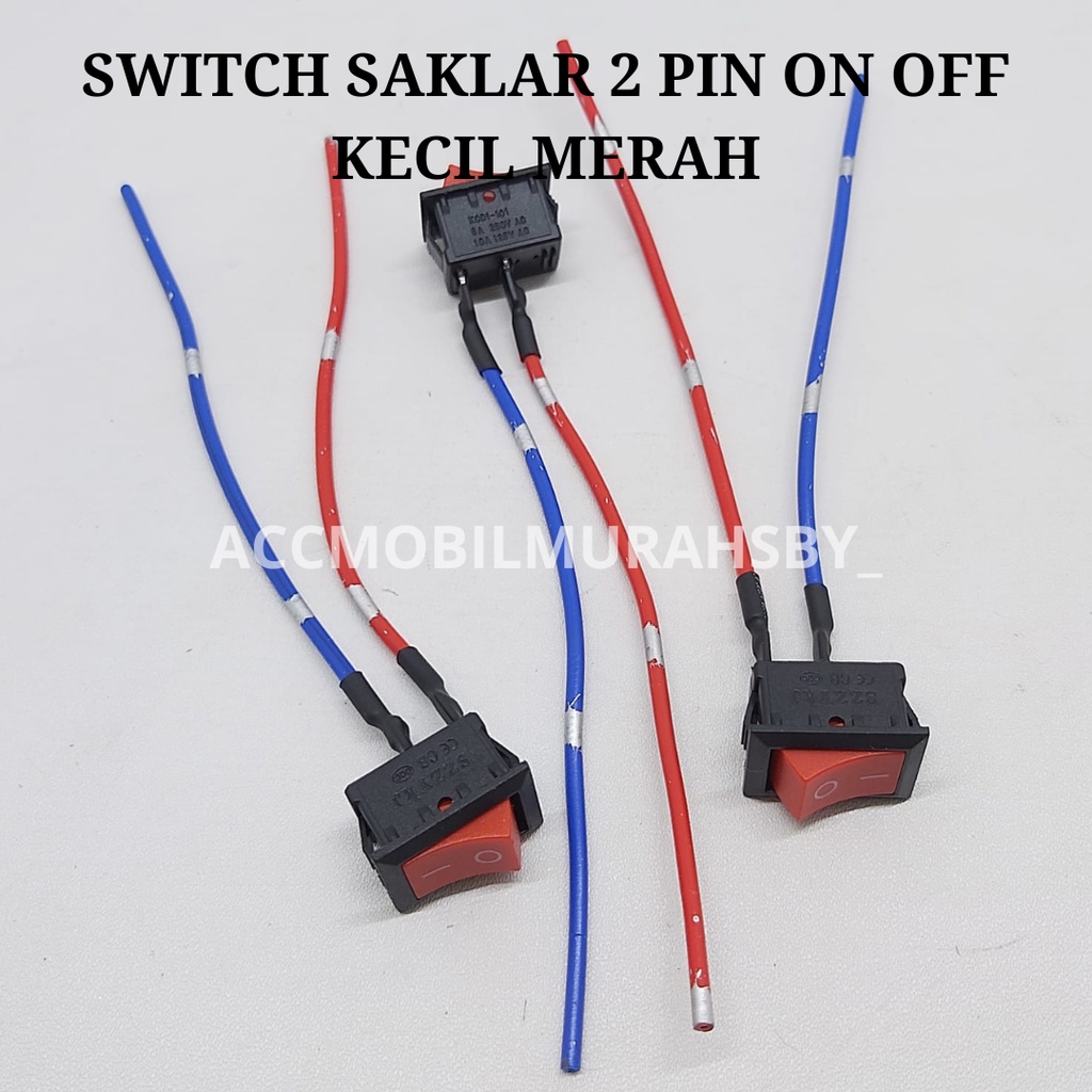 Jual Saklar Power Switch Tombol ON OFF Mini Roker Rocker Besar 2 pin ...