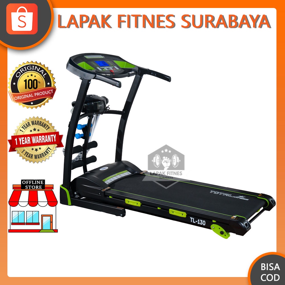 Jual Alat Olahraga Fitness Treadmill Elektrik Motor 2 Hp Tl 130