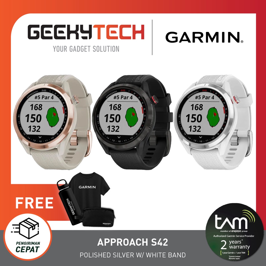 Jual Garmin Approach S42 Golf Watch Shopee Indonesia