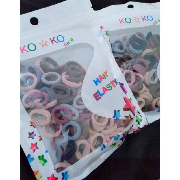 Jual KARET IKAT RAMBUT DONAT MINI WARNA GELAP (100PCS) | Shopee Indonesia