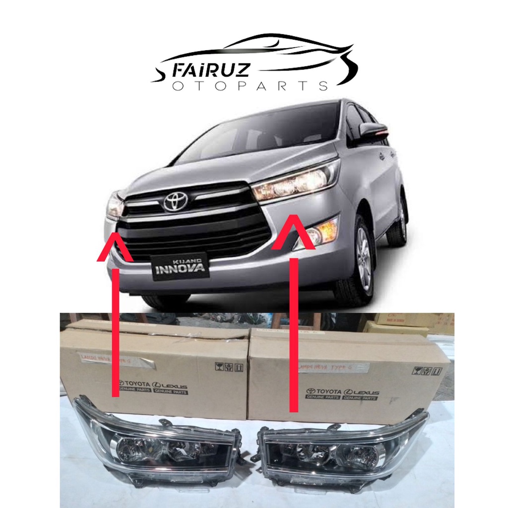Jual [1 SET KANAN KIRI] Headlamp / Lampu depan Innova Reborn TIpe G