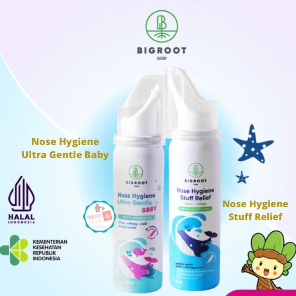 Jual Bigroot Nose Hygiene Baby Nasal Spray Flu Sinus Kids & Dewasa