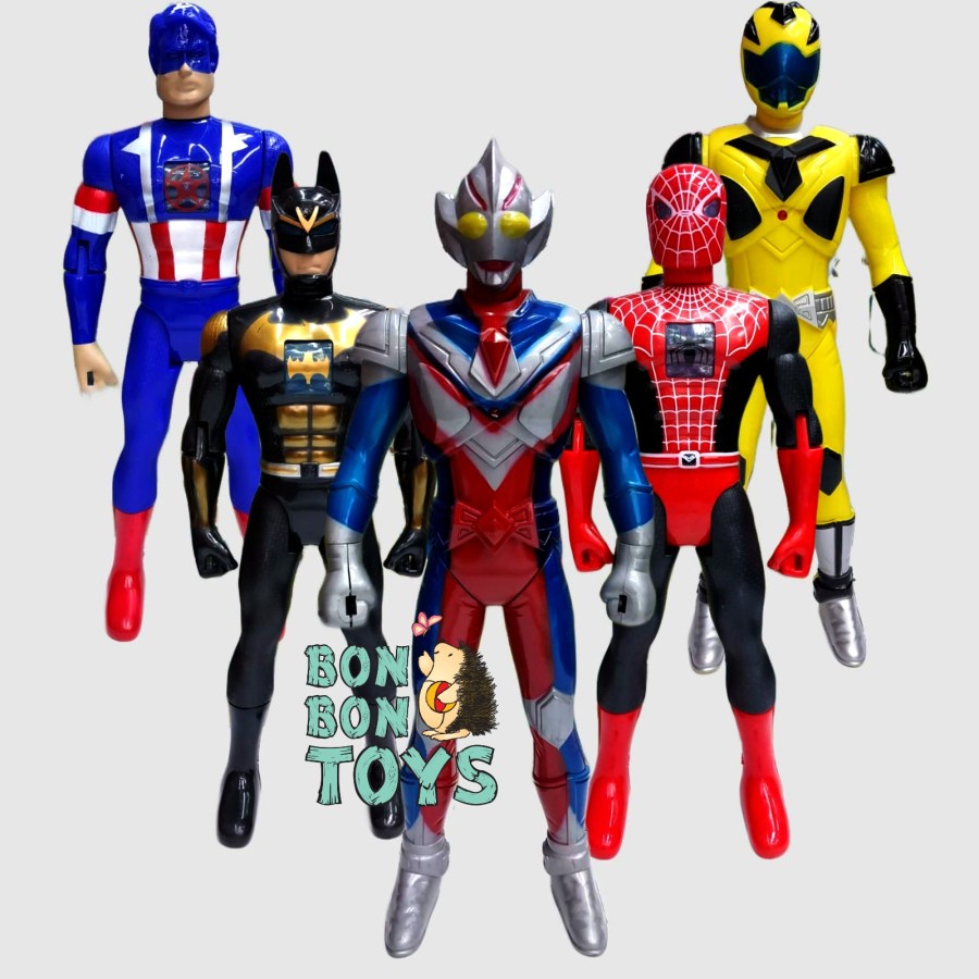 Jual Mainan Anak Robot Besar Superhero Ultraman Ironman spiderman ...