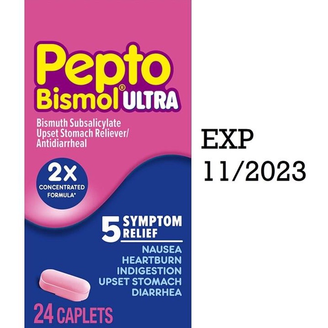 Jual Pepto Bismol Ultra Caplets 2X Concentrated Formula Upset Stomach Relie / Dijamin ORI