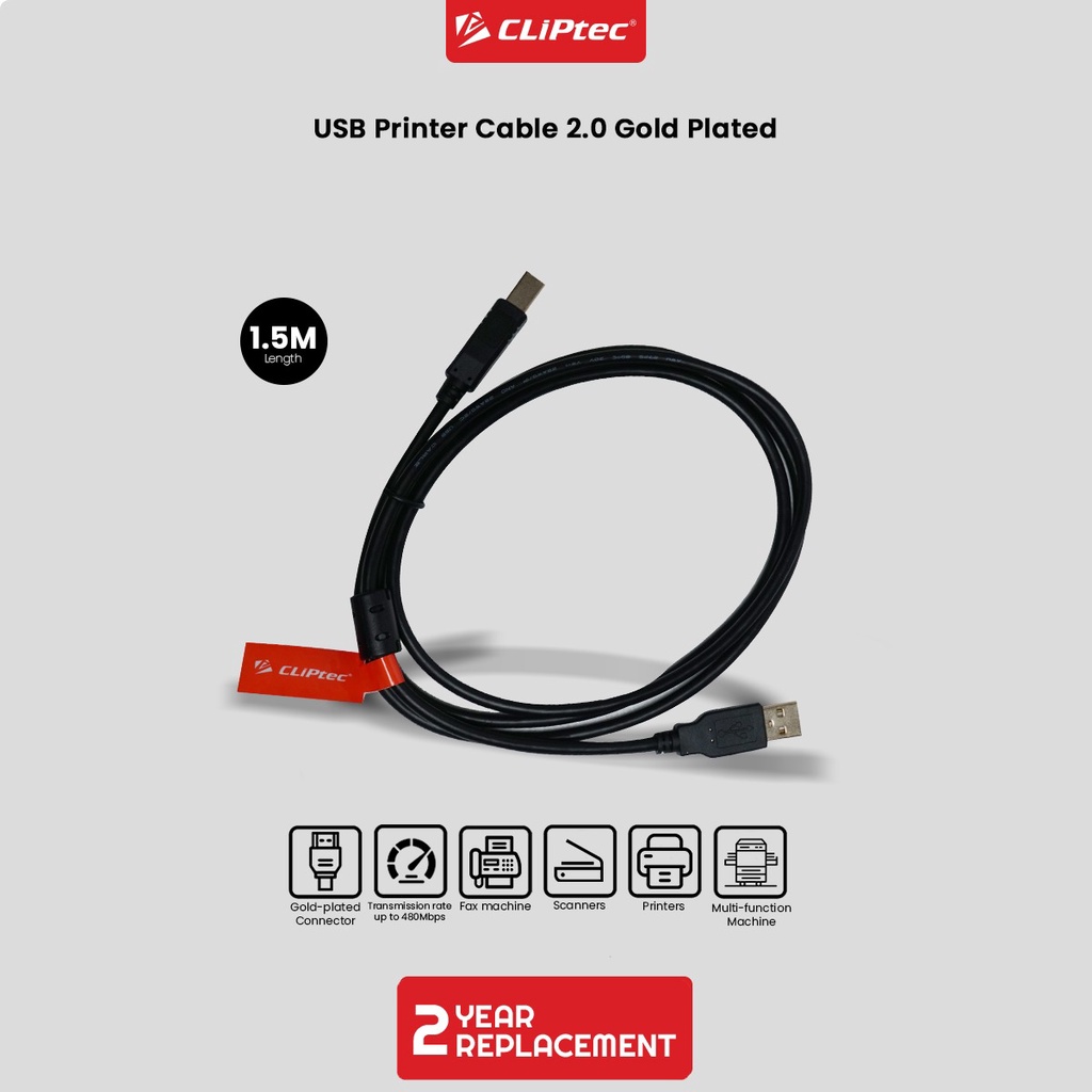 Jual Kabel Printer USB 2.0 Type A Male to B Male Scanner Printer 1.5m ...
