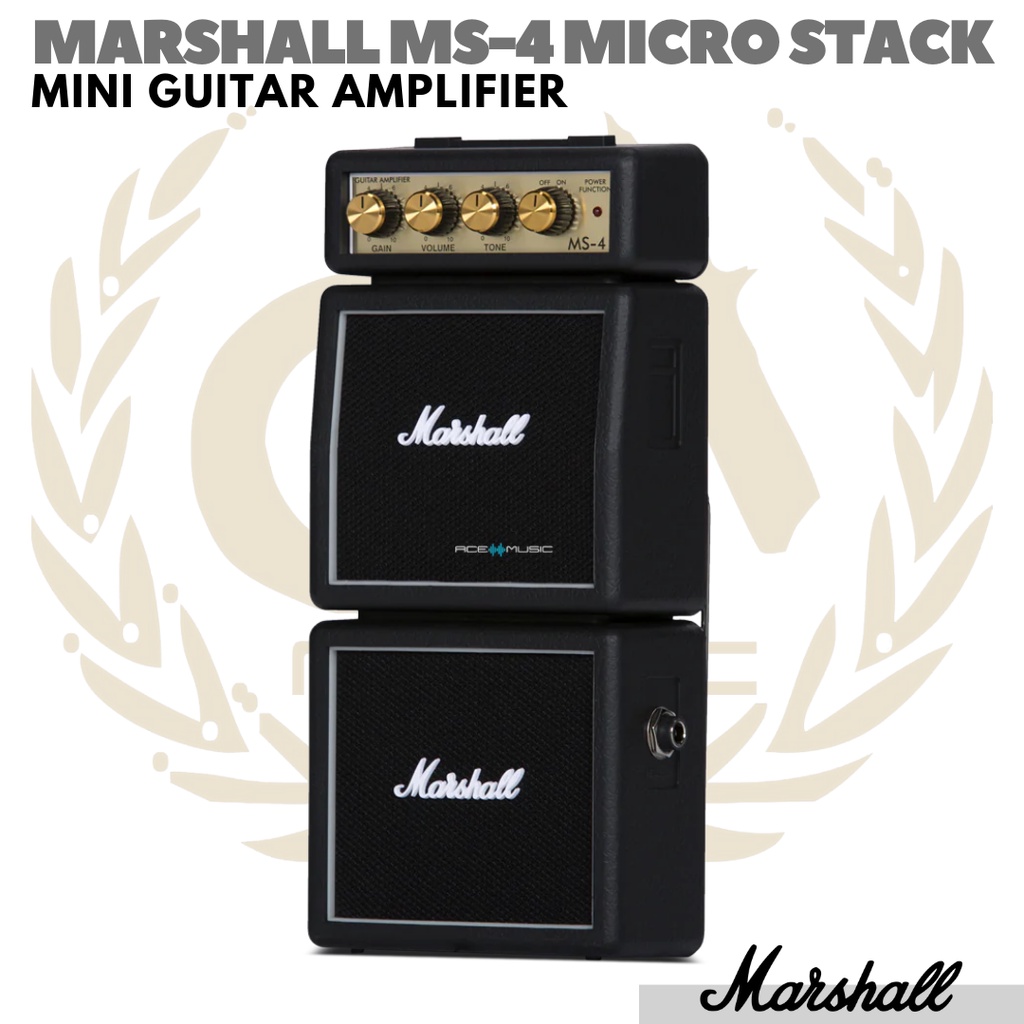 Jual MARSHALL MS4 Micro Stack Mini Guitar Amplifier | Ampli Gitar ...