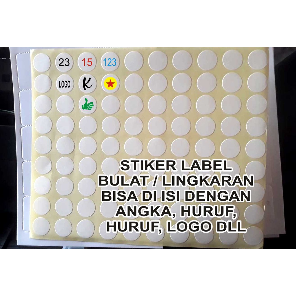 Jual STIKER LABEL, STIKER HARGA, BENTUK BULAT D 17 Mm, ISI 90 PCS, Rp.1 ...