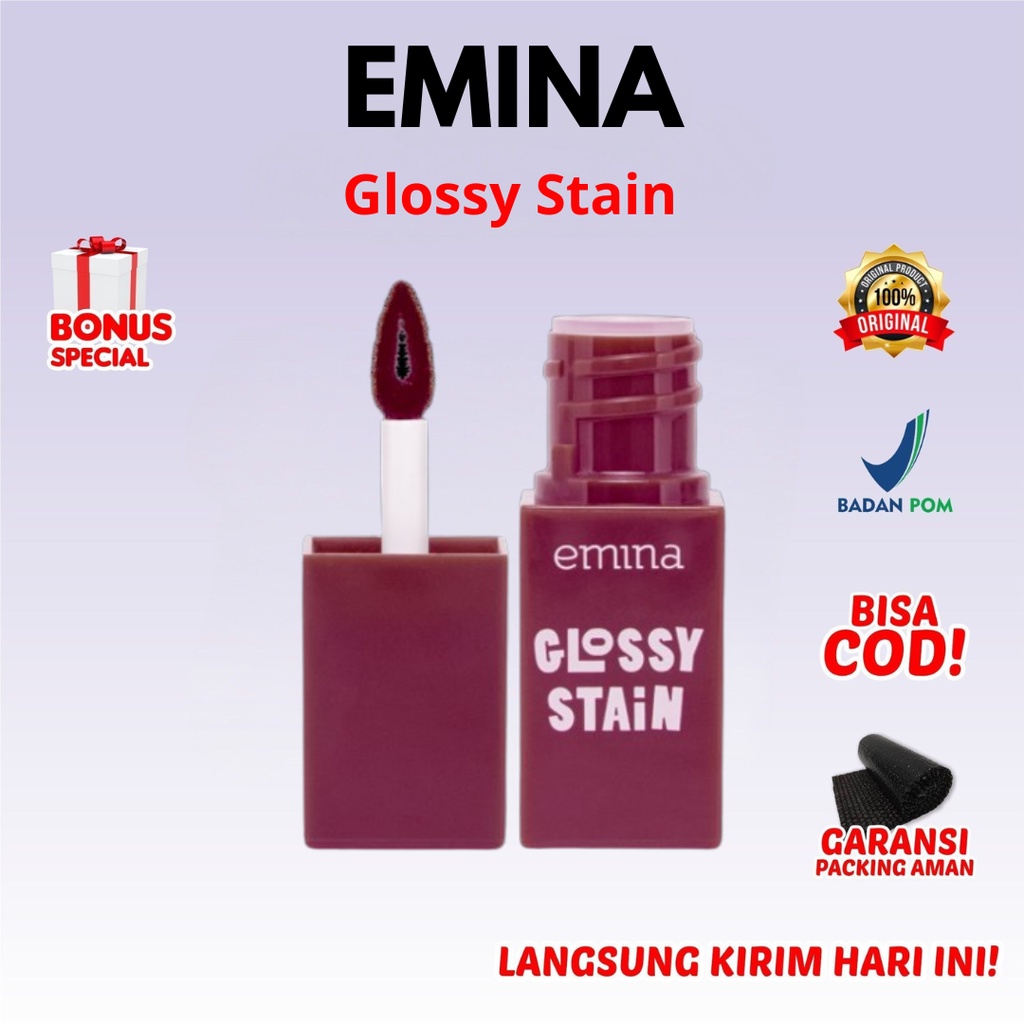 Jual Emina Glossy Stain / Lip Tint Gloss 3g Original BPOM Shopee