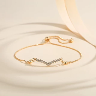 Lanme Jewelry Gelang Wanita Titanium Fuji Gelang Tangan Serut Anti Karat Korean Emas Aksesoris Gelang Y974