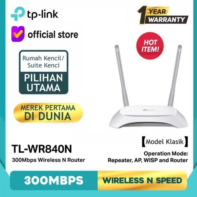Jual TP-LINK TL-WR 840N 300MBps Wireless Router | Shopee Indonesia