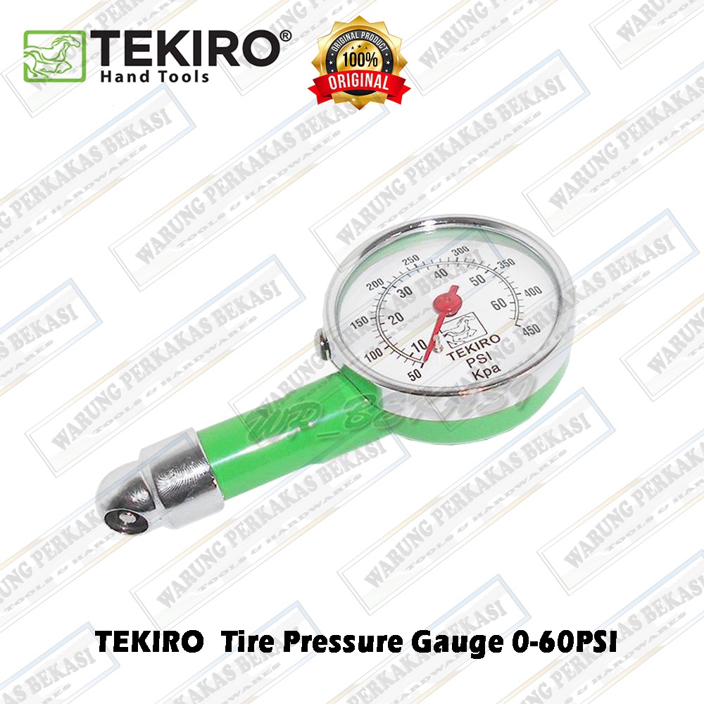 Jual Tekiro Tire Pressure Gauge Bulat 0 60 PSI Alat Ukur Ukuran Angin