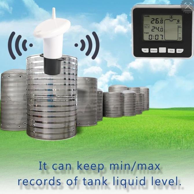 Jual Tlms Ultrasonic Water Tank Liquid Depth Level Meter Sensor With ...