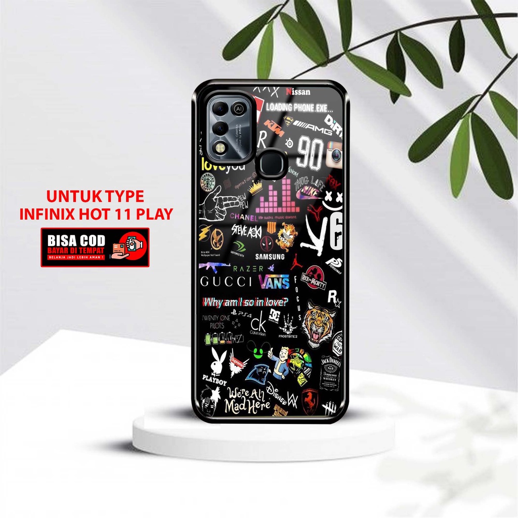 Jual Case Infinix Hot 11 Play Terbaru Softcase Glass Kaca 2D