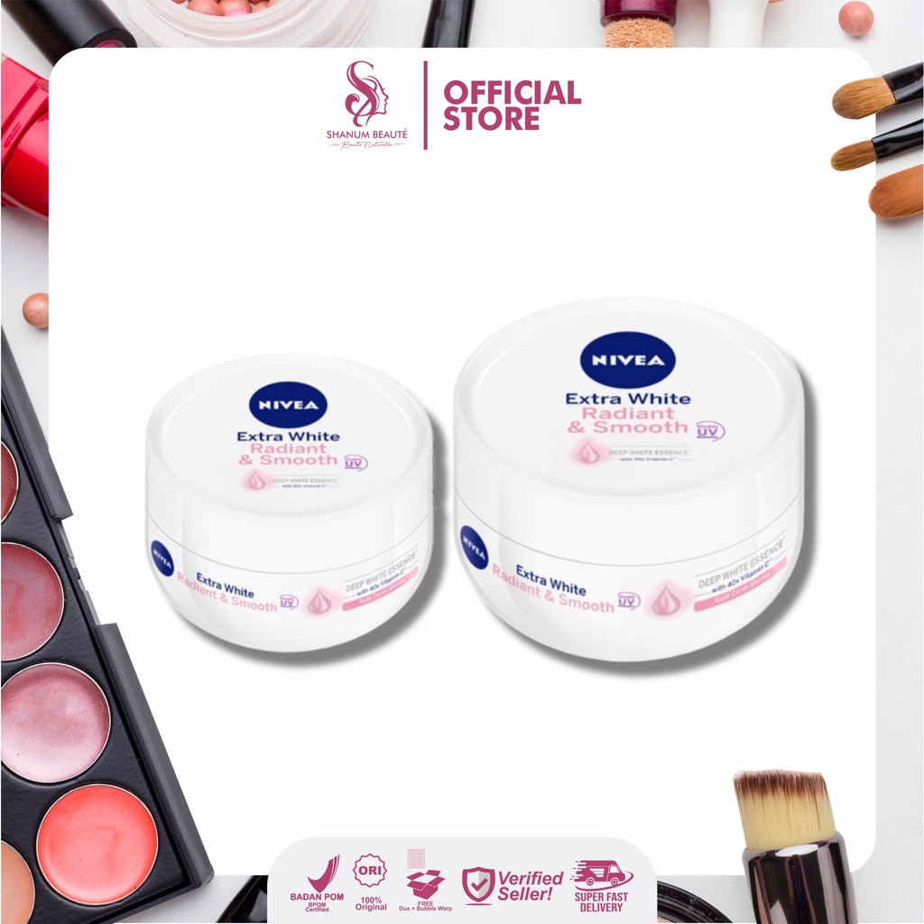 Jual Nivea Extra White Radiant And Smooth Cream Pelembab 50 Ml 100 Ml