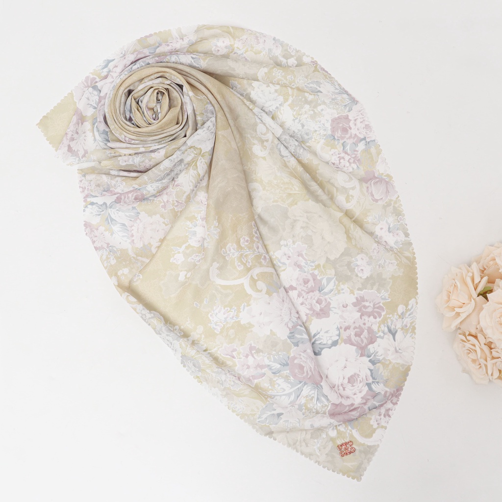 Belebbe Scarf Alwa Series Hijab Segi Empat Square Print Motif Voal Ultrafine Premium Syari
