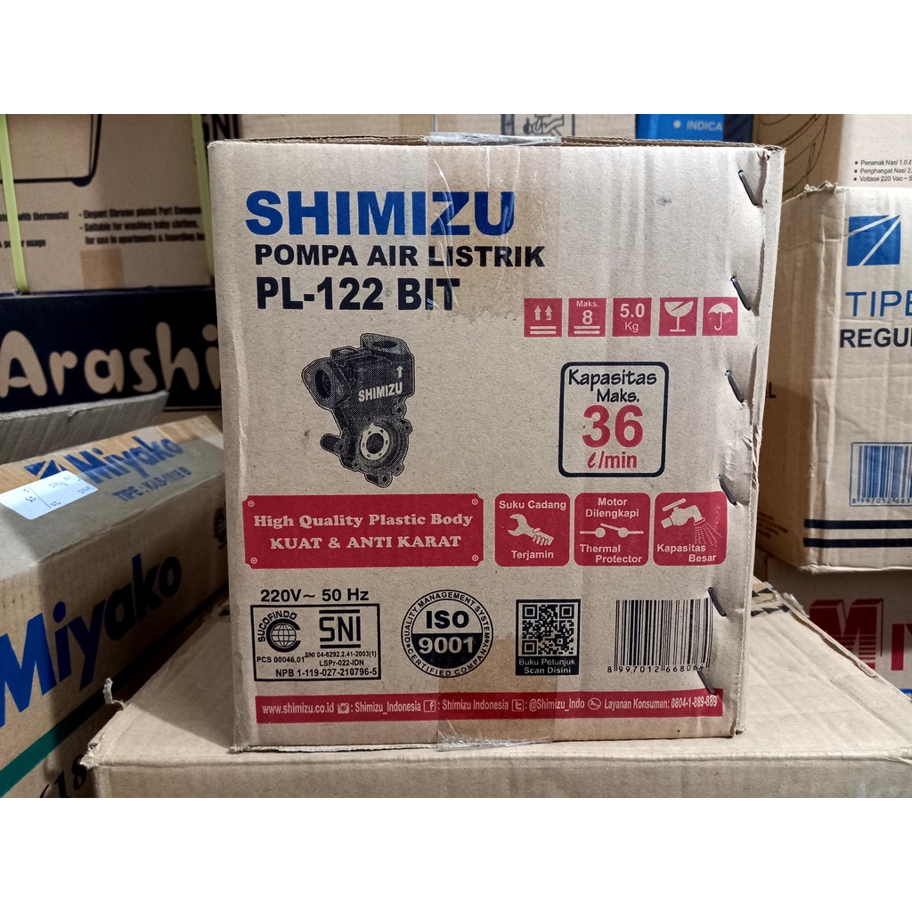 Jual Pompa Air Shimizu PL-122 BIT Non Otomatis Anti Karat - Sumur ...