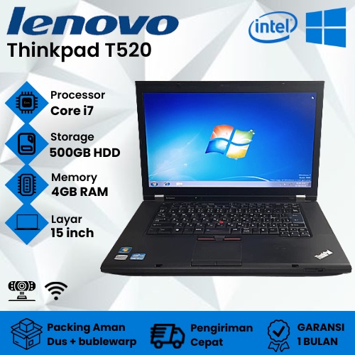 Jual Laptop Bekas Lenovo Thinkpad T520 Core i5/i7 | Shopee Indonesia
