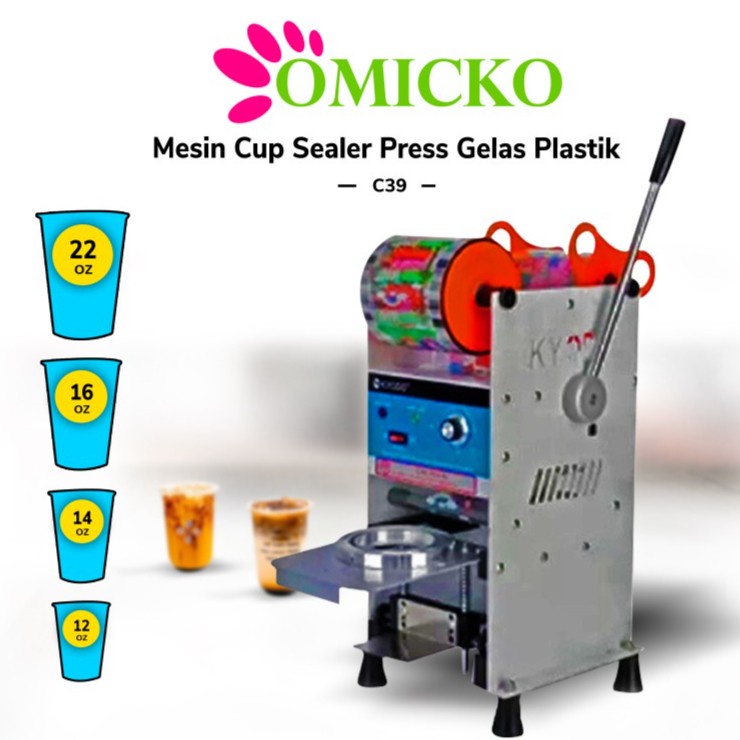 Jual Mesin Cup Sealer Omicko C 39alat Press Plastik Tutup Gelas Shopee Indonesia 9839