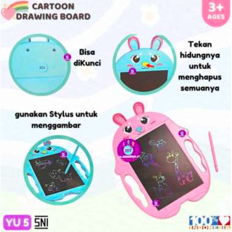 Jual Cartoon Drawing Board Kelinci YU 5 / Mainan Anak Papan Menggambar ...