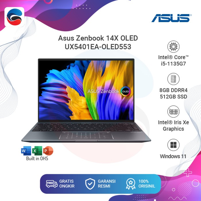 Jual ASUS Zenbook 14X OLED UX5401EA OLED553 Intel Core i5 8GB 512GB Win ...