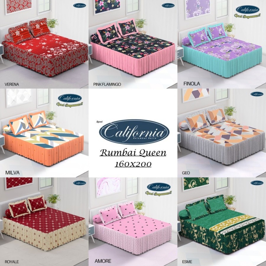 Jual SPREI CALIFORNIA RUMBAI 160 X 200 | Shopee Indonesia