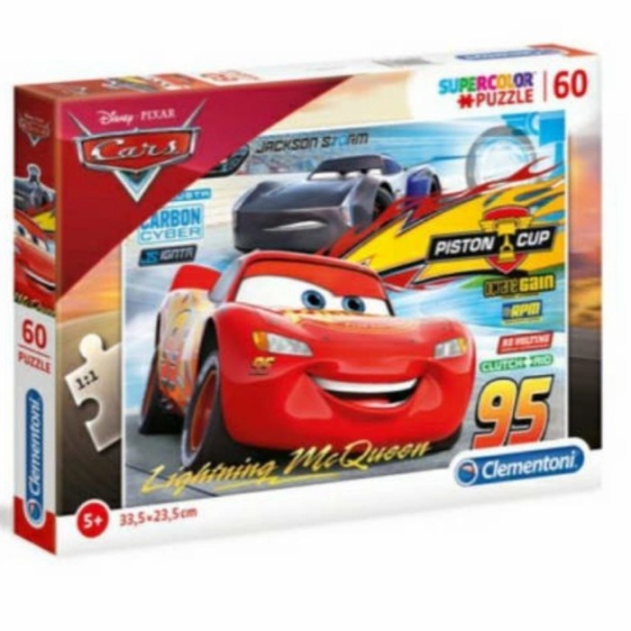 Jual Puzzle Clementoni Super Color Disney Pixar Cars 60Pcs Original # ...