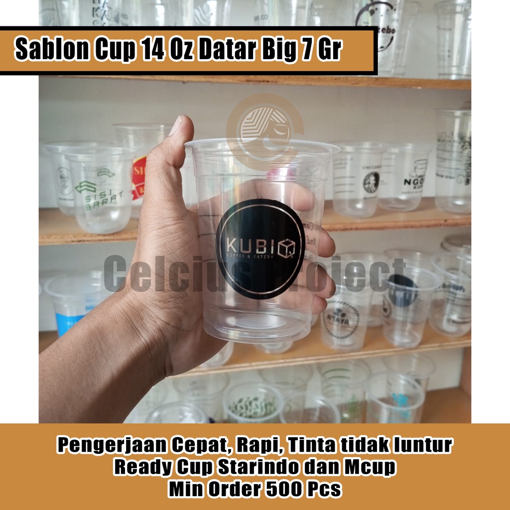 Jual Sablon Cup Gelas Plastik Pp 14 Oz Datar Starindo 7 Gram Shopee Indonesia 8049