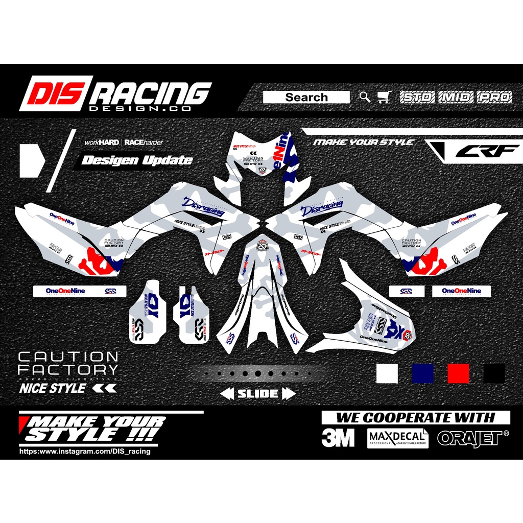 Jual Decal Crf L Full Body Putih Motif Terbaru Shopee Indonesia